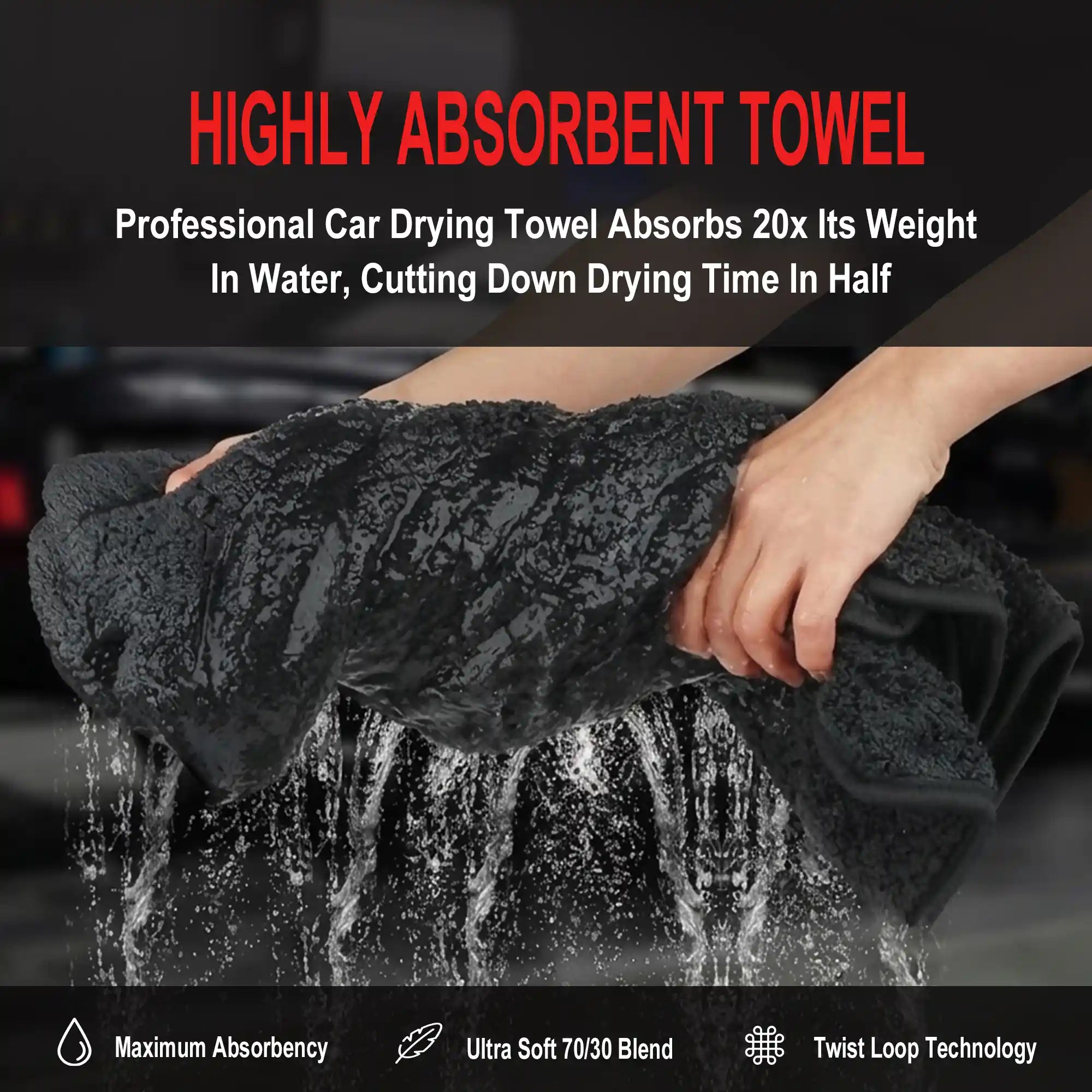 Vanta Wash Elite 1800 GSM Premium Drying Towel