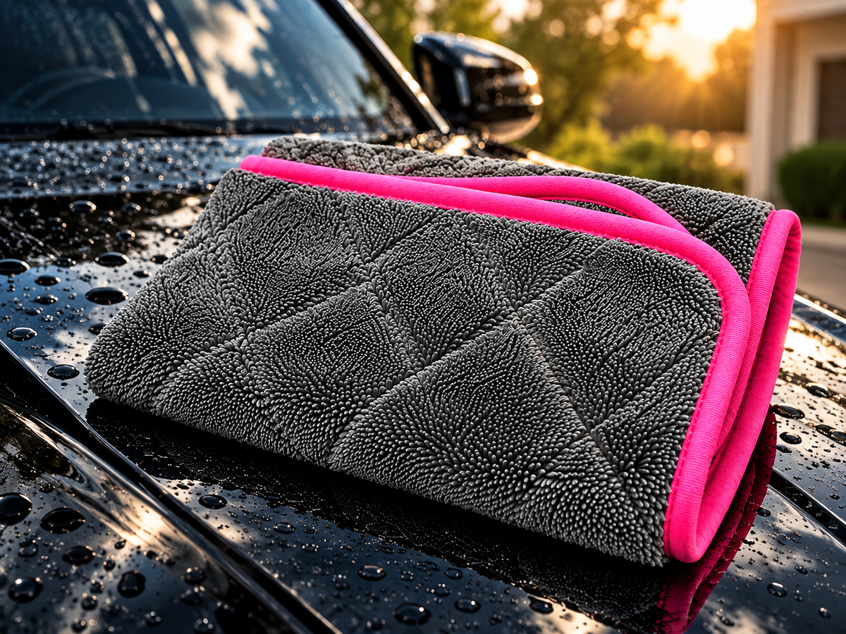 Pink Ribbon Premium Twist Loop Drying Towel – 50 x 60 cm