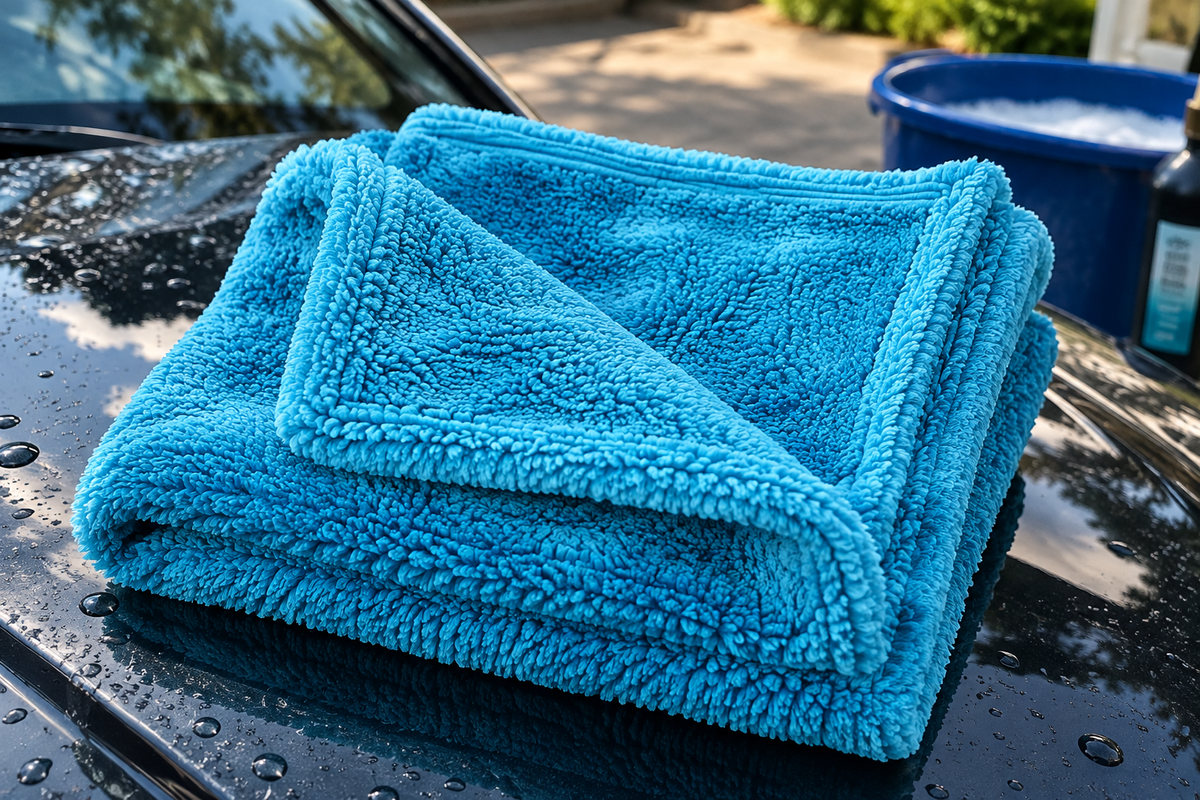 Coral Blue Twist Loop 1200 gsm 40*60cm Drying Towel