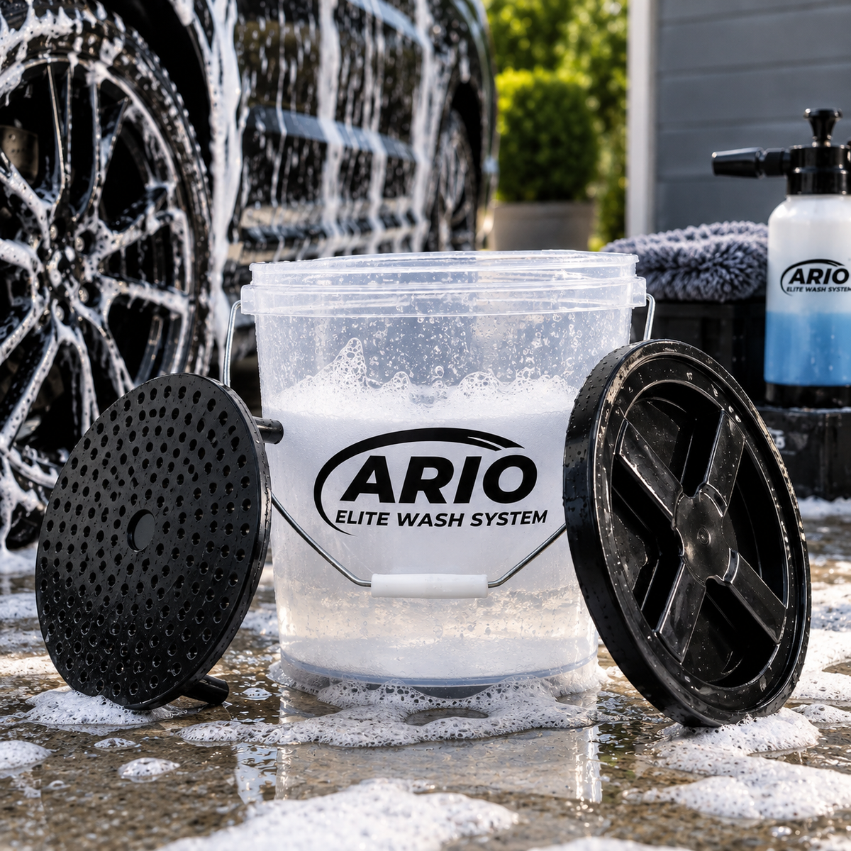 AEWS Bucket Clear, Black Top