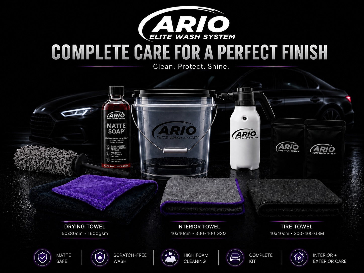 Ario Elite Wash System – Complete Bucket Kit